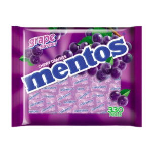 Mentos Grape Pillow Pack  2.7gr x 330pcs x 14 bags